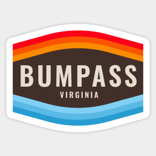 Bumpass, VA - Sky and Water (Distressed) Sticker